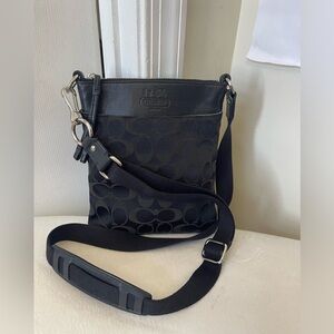 Coach Black Signature Crossbody Bag EUC